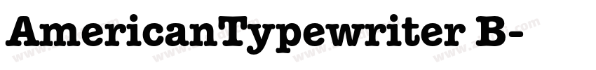 AmericanTypewriter B字体转换